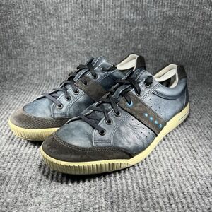 Ecco Street Premiere Golf‎ Shoes Men's Size 10 Marine Grey Leather 03918456498